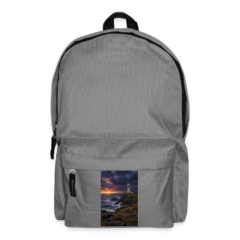 Dusk Lighthouse an der Rocky Coast - Rucksack - Mittelgrau - Vorne
