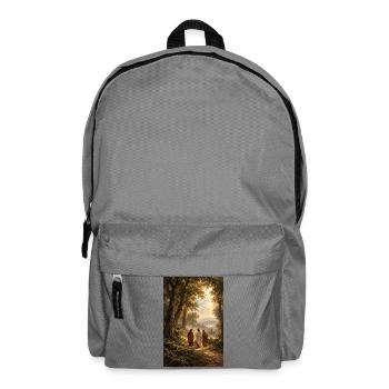 Heilige Reise im Sonnenbeschienenen Wald - Rucksack - Mittelgrau - Vorne