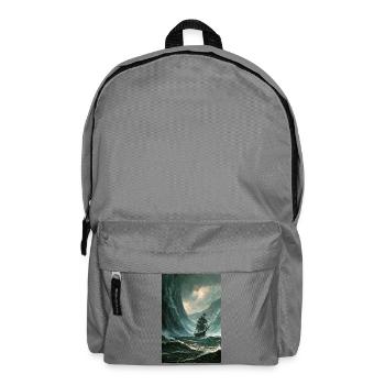 Galleone in der Sturmwelle - Rucksack - Mittelgrau - Vorne