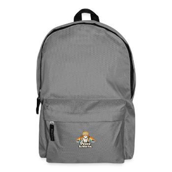 Frieden Sei Mit Dir Cartoon Logo - Rucksack - Mittelgrau - Vorne