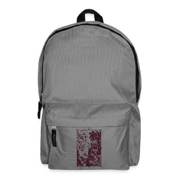 Ritterszene und Drachen im Rahmen - Rucksack - Mittelgrau - Vorne