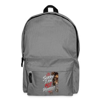 Nicht perfekte Tigerbürsten-Grafik - Rucksack - Mittelgrau - Vorne