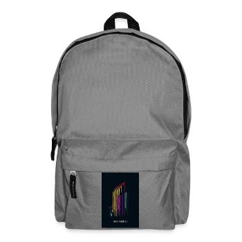 Urban Frequency – Moderne Skyline mit Schriftzug - Rucksack - Mittelgrau - Vorne