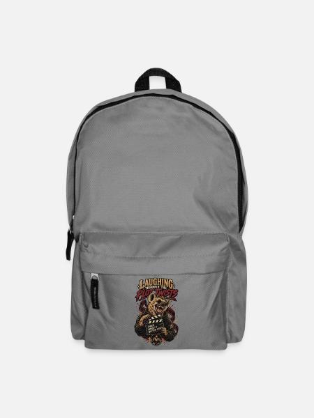 RobVibe Wild Club – Hyänen-Wendungen - Rucksack - Mittelgrau