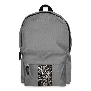 Einfach Machen – Handmotiv Kraft - Rucksack - Mittelgrau - Vorne