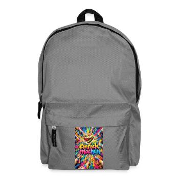 Heldenhafte Gurke Farbexplosion - Rucksack - Mittelgrau - Vorne