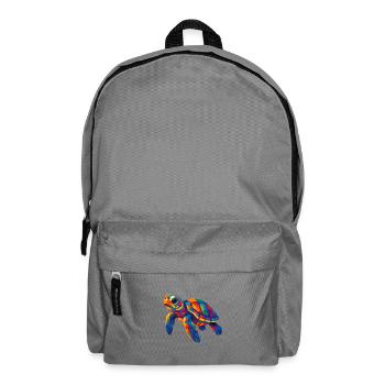 WPAP Polygon Stil Tiere Meeresschildkröte - Rucksack - Mittelgrau - Vorne
