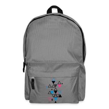 graphic pattern of triangles - Backpack - elephant grey - Front