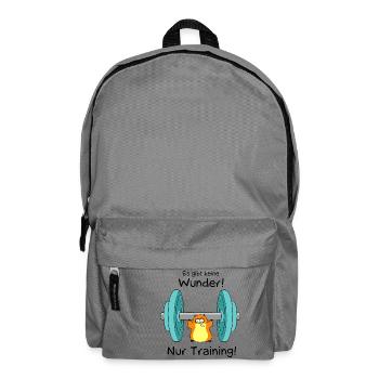Keine Wunder - nur Training - Rucksack - Mittelgrau - Vorne