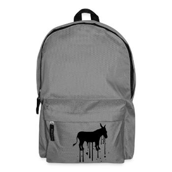stamp drop color blob graffiti spray donkey p - Backpack - elephant grey - Front