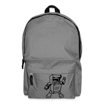 geek Videospiele Arcade Automat lustig Spaß - Rucksack - Mittelgrau - Vorne