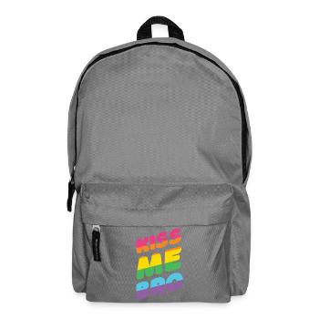 Pride Month LGBTQ - Kiss Me Bro - Backpack - elephant grey - Front