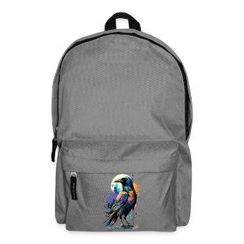 Black Raven - Crow Colorful - Ravens & Crows - Backpack - elephant grey - Front
