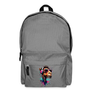 Dromadaire Camel Coloré avec Casque - DJ Camel - Sac à dos - gris éléphant - Devant