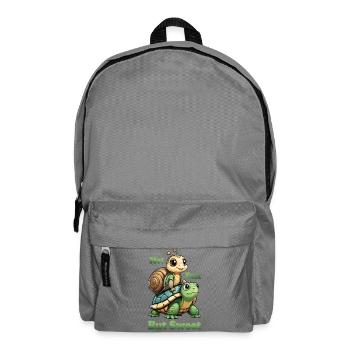 Turtle and Snail - Backpack - elephant grey - Front