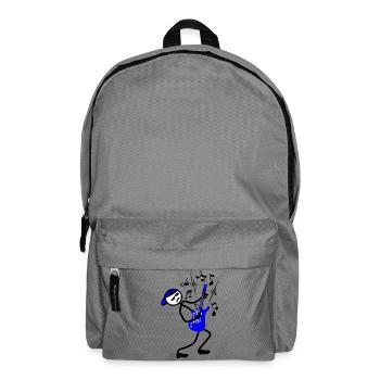 Wild Rock Guitarist with Cap Stickmen - Backpack - elephant grey - Front
