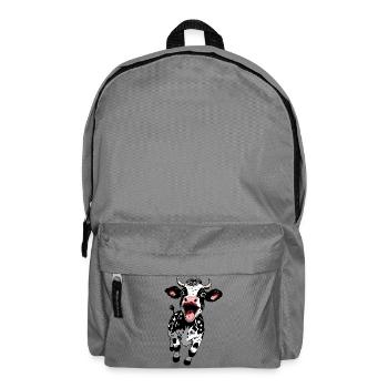 Happy calf calf funny farm motif - Backpack - elephant grey - Front