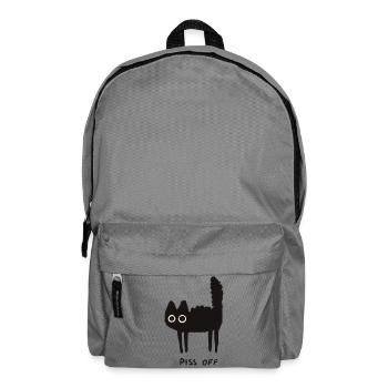 Grumpy Kitty Vibes - Laissez-moi tranquille - Sac à dos - gris éléphant - Devant