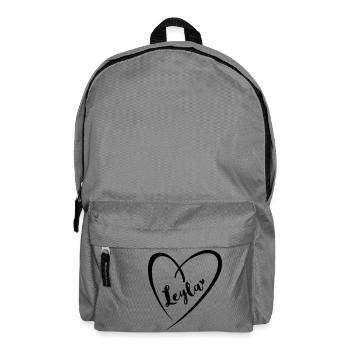 Leyla Name Vorname im Herzrahmen - Rucksack - Mittelgrau - Vorne