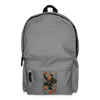 Bloc Gorille Singe Escalade Cadeau Rétro - Sac à dos - gris éléphant - Devant
