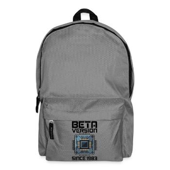 Futuristic microchip screen design - Backpack - elephant grey - Front