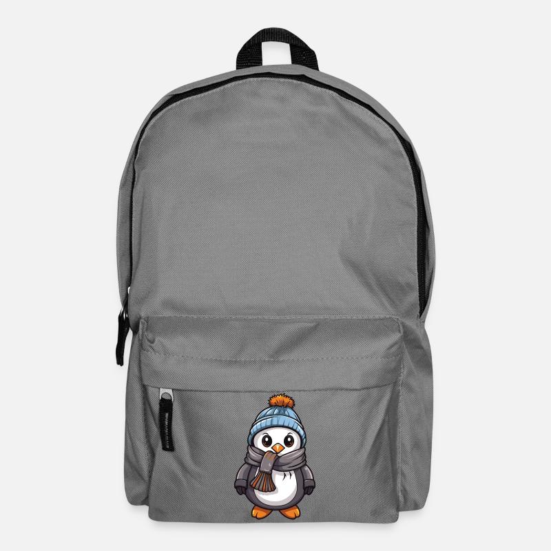Pinguin Comic Niedlich Winter - Rucksack - Mittelgrau