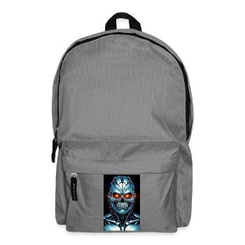 Cyber Skull Neon Steel - Backpack - elephant grey - Front