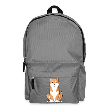 Shiba Inu Hund Vater Liebhaber Stolzer Hundebesitzer Geschenk - Rucksack - Mittelgrau - Vorne