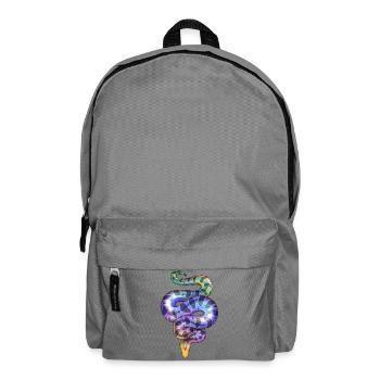 Rainbow Neon Snake - Backpack - elephant grey - Front