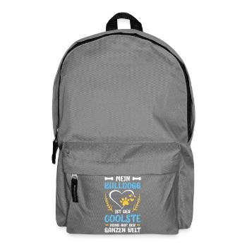 My Bulldog: Coolest Dog in the World - Backpack - elephant grey - Front