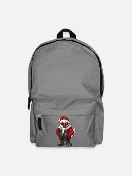 Huhn Weihnachten Winter - Rucksack - Mittelgrau