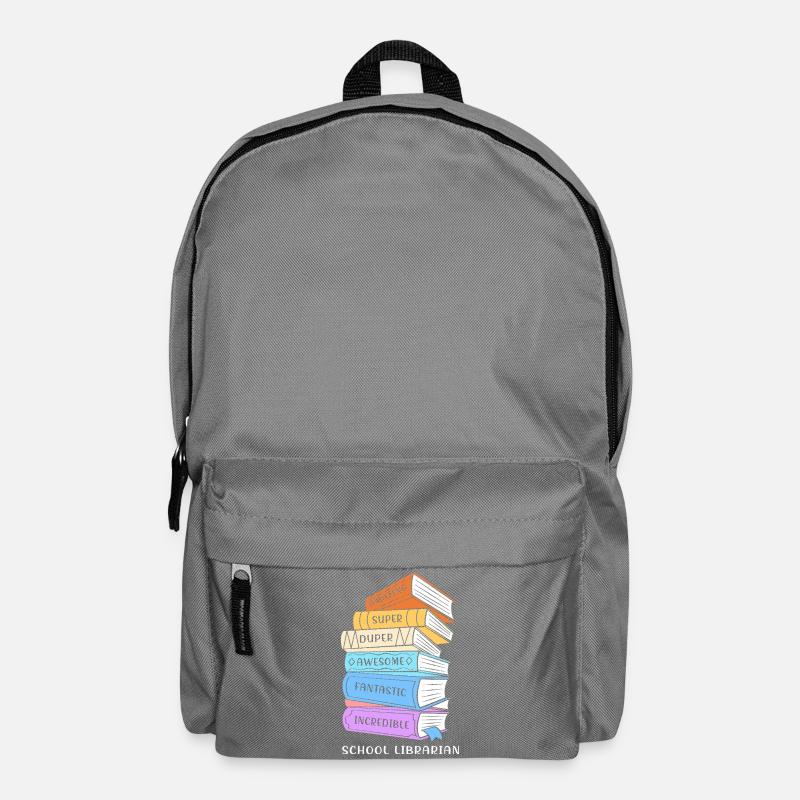 Lesen Bibliothek Leseratte - Rucksack - Mittelgrau