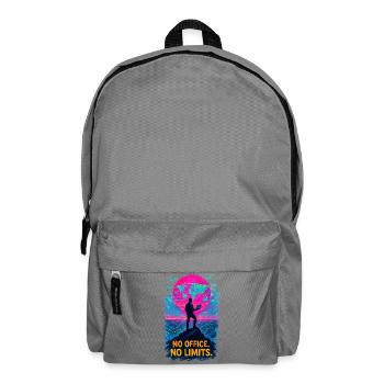 Homeoffice Kein Büro, keine Grenzen - Rucksack - Mittelgrau - Vorne