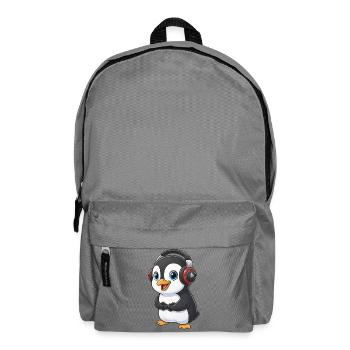 Cute Penguin Gamer Gaming Console Gaming - Backpack - elephant grey - Front
