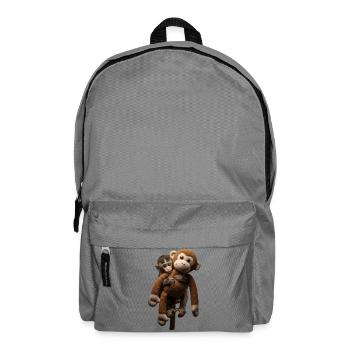 Punch the viral monkey with stuffed animal - Backpack - elephant grey - Front