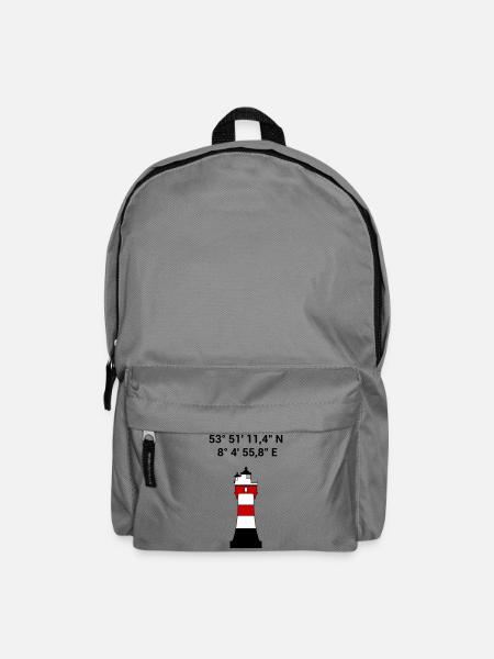 Red Sand Lighthouse - Sailing - Skipper - Maritime - Backpack - elephant grey