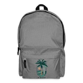Palmier de surf et plage - Sac à dos - gris éléphant - Devant