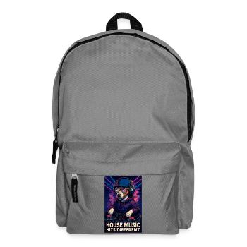 House Music Hits Different DJ Jack Russell Style - Rucksack - Mittelgrau - Vorne