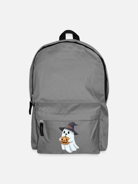 Gespenst an Halloween - Rucksack - Mittelgrau