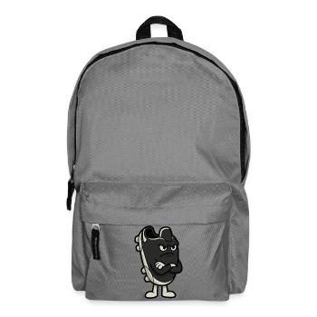 Grumpy Football Boot Funny Soccer Art - Backpack - elephant grey - Front