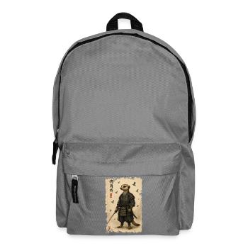 Meerkat Samurai Wüstenkrieger - Rucksack - Mittelgrau - Vorne