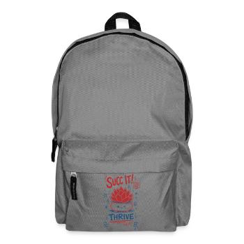 Succ It Thrive Cute Plant Succulent lover - Backpack - elephant grey - Front