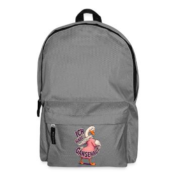 Ich Habe Gänsehaut – Lustige Gans - Rucksack - Mittelgrau - Vorne