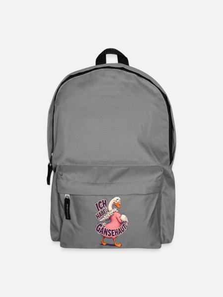 Ich Habe Gänsehaut – Lustige Gans - Rucksack - Mittelgrau
