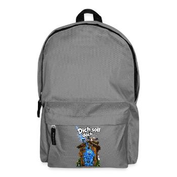 Dich soll doch... der Blitz beim Scheissen treffen - Rucksack - Mittelgrau - Vorne