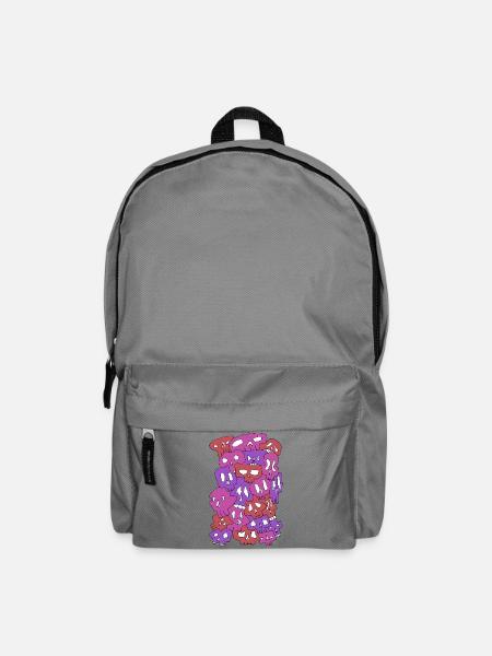 Skulls (Reds) - Rucksack - Mittelgrau