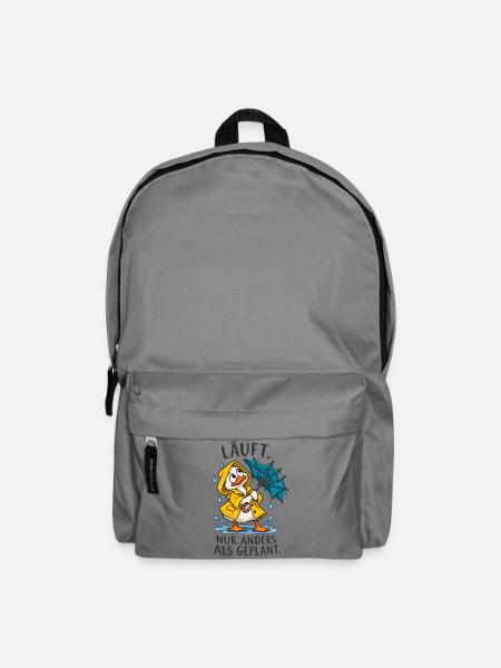 Lustige Ente – Anders als geplant - Rucksack - Mittelgrau