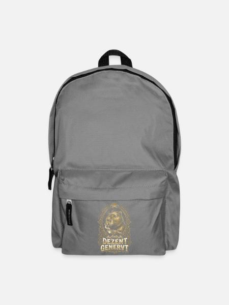 Dezent Genervtes Capybara Mit Kaffee Spruch - Rucksack - Mittelgrau