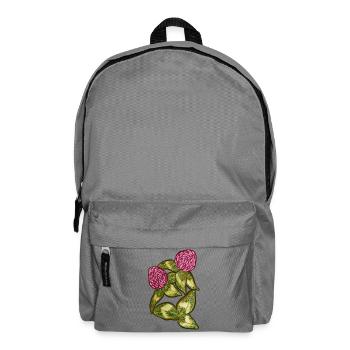 Protea Bloom botanische Blätter - Rucksack - Mittelgrau - Vorne