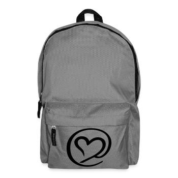 Modernes @ Symbol im klaren Grafikstil - Rucksack - Mittelgrau - Vorne